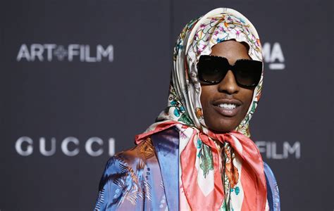 asap rocky gucci grandma|A$AP Rocky Wore A ‘Grandma’ Scarf & The Internet Is Losing It.